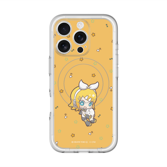 スリムプロテクションプレミアムケース with MagSafe［ しろたん×初音ミク - 鏡音リン - しろたんと一緒 ］