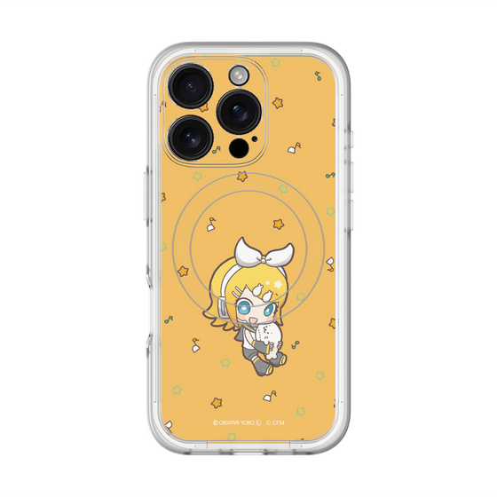 スリムプロテクションプレミアムケース with MagSafe［ しろたん×初音ミク - 鏡音リン - しろたんと一緒 ］