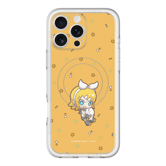 スリムプロテクションプレミアムケース with MagSafe［ しろたん×初音ミク - 鏡音リン - しろたんと一緒 ］