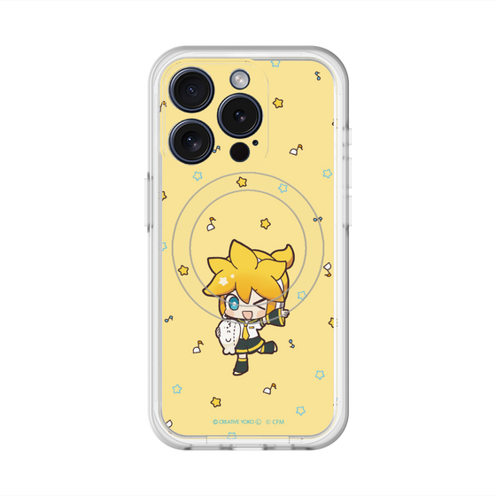 スリムプロテクションプレミアムケース with MagSafe［ しろたん×初音ミク - 鏡音レン - しろたんと一緒 ］