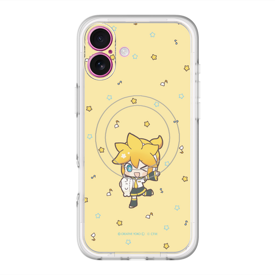 スリムプロテクションプレミアムケース with MagSafe［ しろたん×初音ミク - 鏡音レン - しろたんと一緒 ］