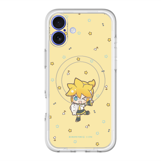 スリムプロテクションプレミアムケース with MagSafe［ しろたん×初音ミク - 鏡音レン - しろたんと一緒 ］