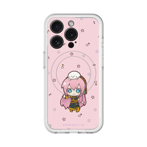 スリムプロテクションプレミアムケース with MagSafe［ しろたん×初音ミク - 巡音ルカ - しろたんと一緒 ］