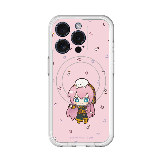 スリムプロテクションプレミアムケース with MagSafe［ しろたん×初音ミク - 巡音ルカ - しろたんと一緒 ］