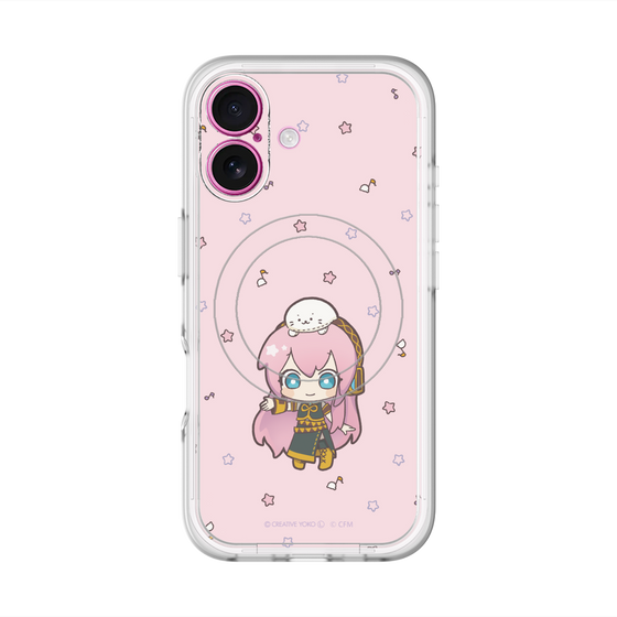 スリムプロテクションプレミアムケース with MagSafe［ しろたん×初音ミク - 巡音ルカ - しろたんと一緒 ］