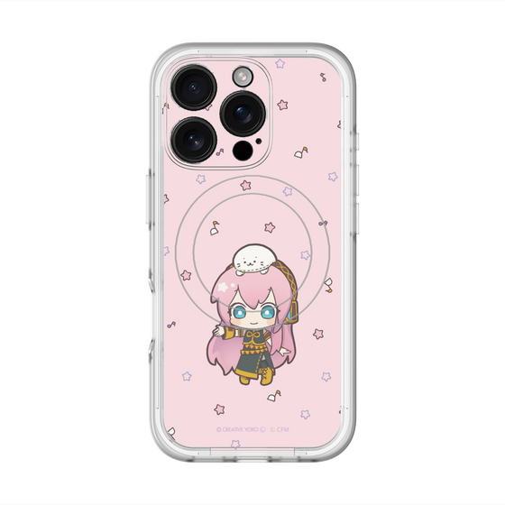 スリムプロテクションプレミアムケース with MagSafe［ しろたん×初音ミク - 巡音ルカ - しろたんと一緒 ］