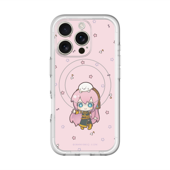 スリムプロテクションプレミアムケース with MagSafe［ しろたん×初音ミク - 巡音ルカ - しろたんと一緒 ］