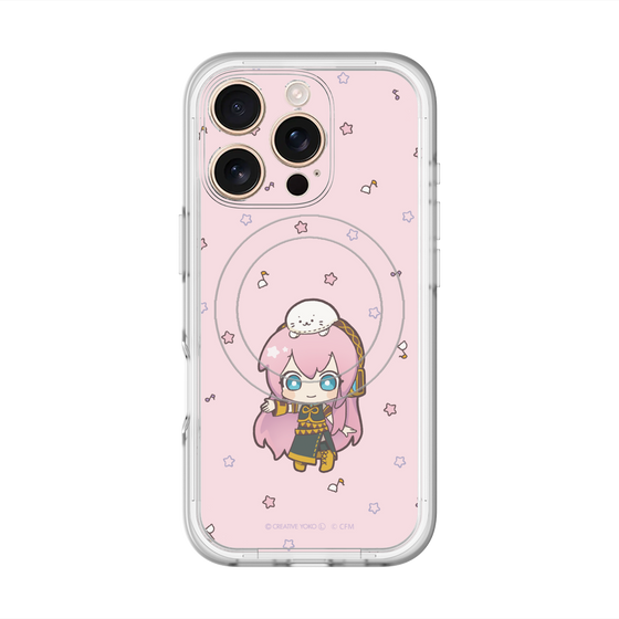 スリムプロテクションプレミアムケース with MagSafe［ しろたん×初音ミク - 巡音ルカ - しろたんと一緒 ］