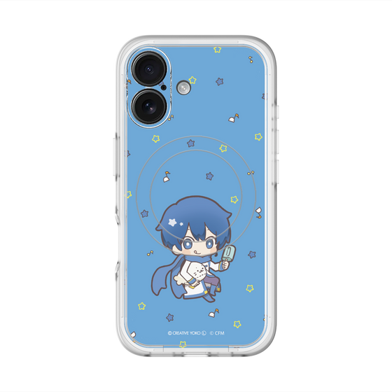 スリムプロテクションプレミアムケース with MagSafe［ しろたん×初音ミク - KAITO - しろたんと一緒 ］