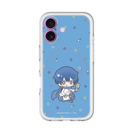 スリムプロテクションプレミアムケース with MagSafe［ しろたん×初音ミク - KAITO - しろたんと一緒 ］
