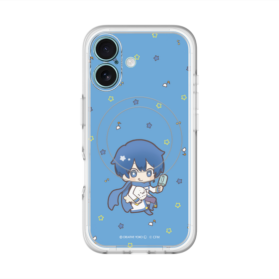 スリムプロテクションプレミアムケース with MagSafe［ しろたん×初音ミク - KAITO - しろたんと一緒 ］