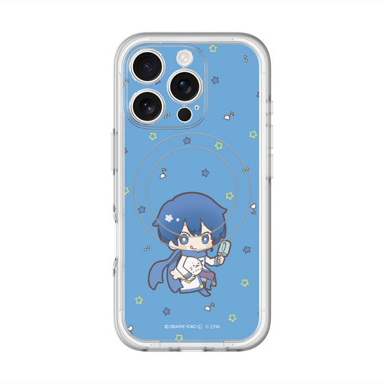 スリムプロテクションプレミアムケース with MagSafe［ しろたん×初音ミク - KAITO - しろたんと一緒 ］