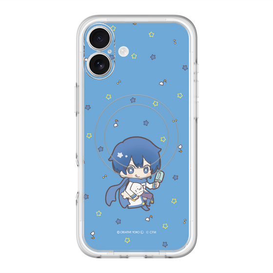 スリムプロテクションプレミアムケース with MagSafe［ しろたん×初音ミク - KAITO - しろたんと一緒 ］