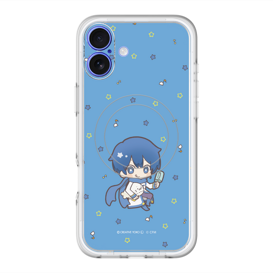 スリムプロテクションプレミアムケース with MagSafe［ しろたん×初音ミク - KAITO - しろたんと一緒 ］