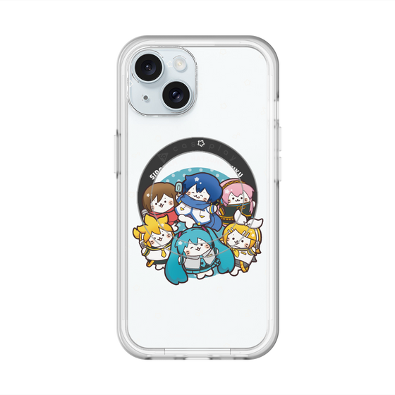 スリムプロテクションプレミアムケース with MagSafe［ しろたん×初音ミク - 全員集合 - しろたん変身 ］