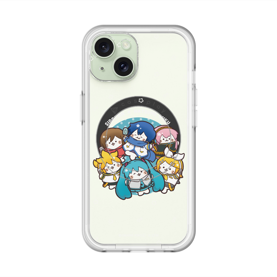 スリムプロテクションプレミアムケース with MagSafe［ しろたん×初音ミク - 全員集合 - しろたん変身 ］