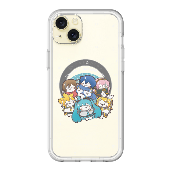 スリムプロテクションプレミアムケース with MagSafe［ しろたん×初音ミク - 全員集合 - しろたん変身 ］
