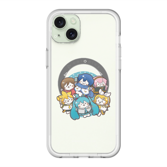 スリムプロテクションプレミアムケース with MagSafe［ しろたん×初音ミク - 全員集合 - しろたん変身 ］