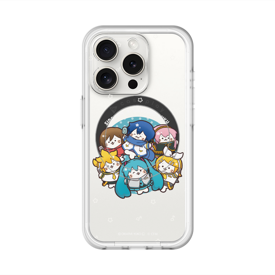 スリムプロテクションプレミアムケース with MagSafe［ しろたん×初音ミク - 全員集合 - しろたん変身 ］