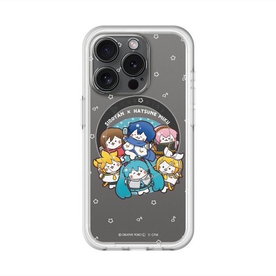 スリムプロテクションプレミアムケース with MagSafe［ しろたん×初音ミク - 全員集合 - しろたん変身 ］