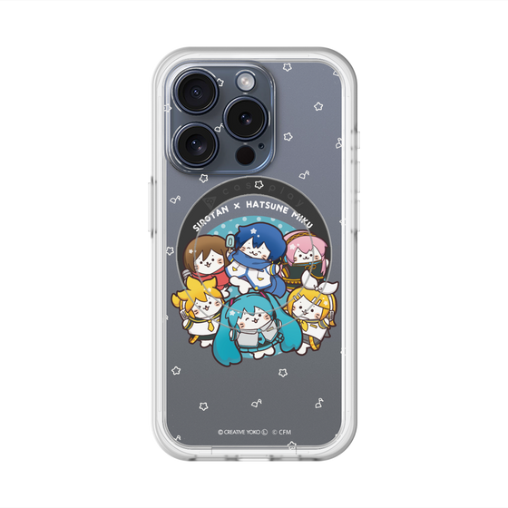 スリムプロテクションプレミアムケース with MagSafe［ しろたん×初音ミク - 全員集合 - しろたん変身 ］
