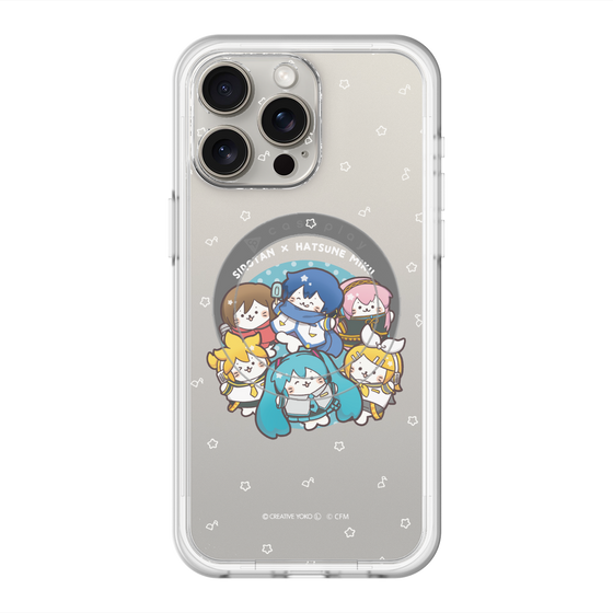 スリムプロテクションプレミアムケース with MagSafe［ しろたん×初音ミク - 全員集合 - しろたん変身 ］
