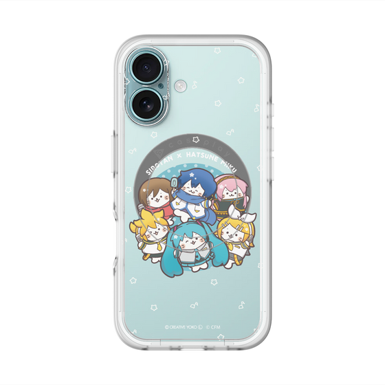 スリムプロテクションプレミアムケース with MagSafe［ しろたん×初音ミク - 全員集合 - しろたん変身 ］