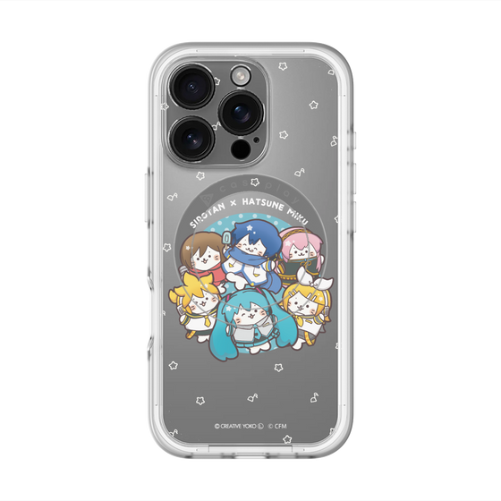 スリムプロテクションプレミアムケース with MagSafe［ しろたん×初音ミク - 全員集合 - しろたん変身 ］