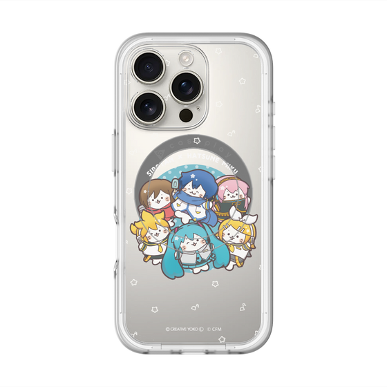 スリムプロテクションプレミアムケース with MagSafe［ しろたん×初音ミク - 全員集合 - しろたん変身 ］