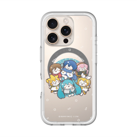 スリムプロテクションプレミアムケース with MagSafe［ しろたん×初音ミク - 全員集合 - しろたん変身 ］