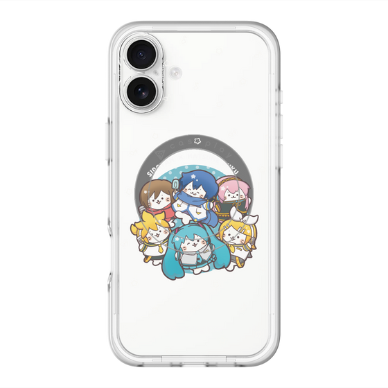 スリムプロテクションプレミアムケース with MagSafe［ しろたん×初音ミク - 全員集合 - しろたん変身 ］