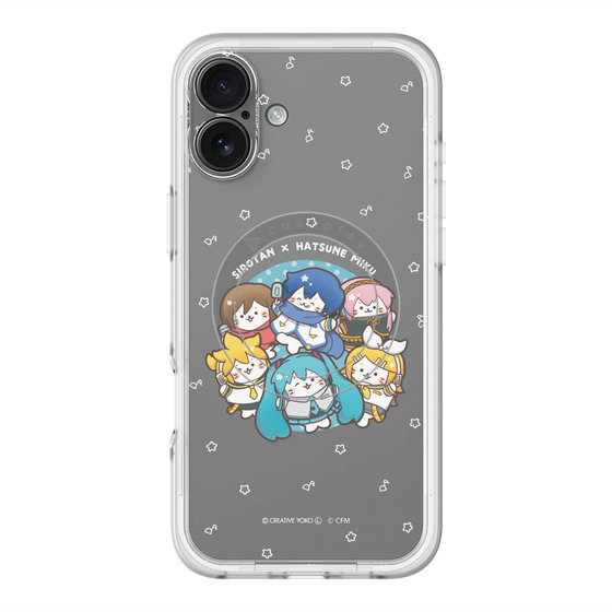 スリムプロテクションプレミアムケース with MagSafe［ しろたん×初音ミク - 全員集合 - しろたん変身 ］