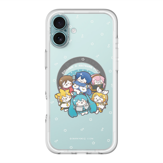 スリムプロテクションプレミアムケース with MagSafe［ しろたん×初音ミク - 全員集合 - しろたん変身 ］