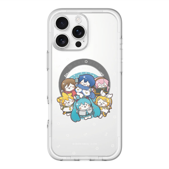 スリムプロテクションプレミアムケース with MagSafe［ しろたん×初音ミク - 全員集合 - しろたん変身 ］