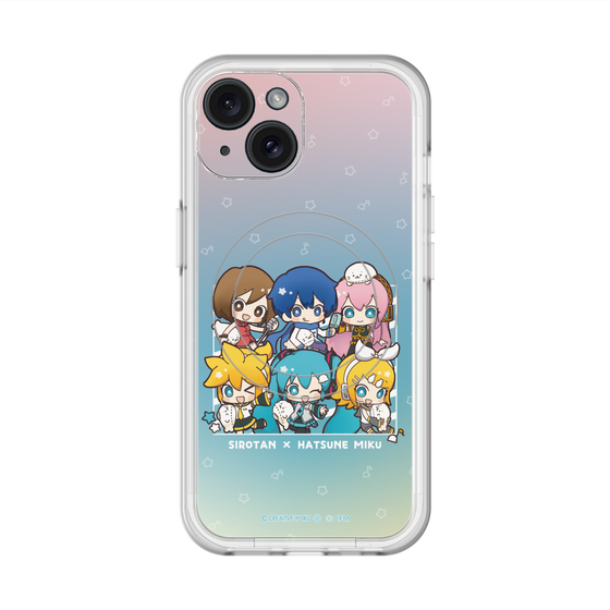 スリムプロテクションプレミアムケース with MagSafe［ しろたん×初音ミク - 全員集合 - しろたんと一緒 ］