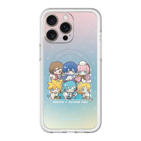 スリムプロテクションプレミアムケース with MagSafe［ しろたん×初音ミク - 全員集合 - しろたんと一緒 ］
