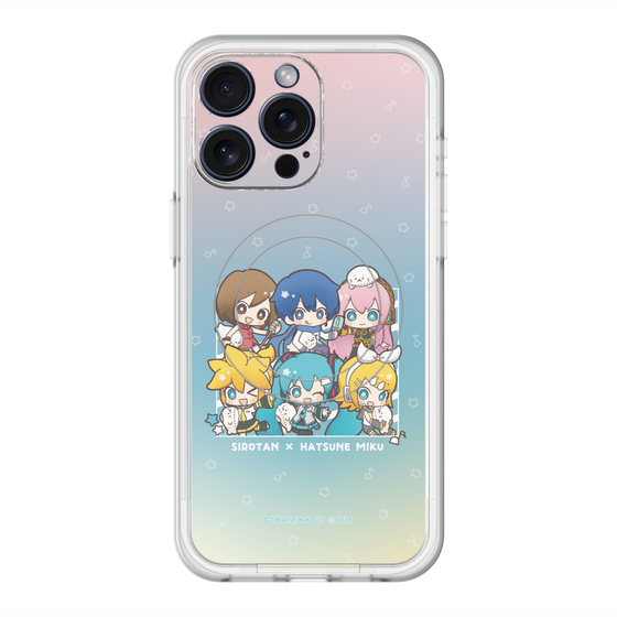 スリムプロテクションプレミアムケース with MagSafe［ しろたん×初音ミク - 全員集合 - しろたんと一緒 ］