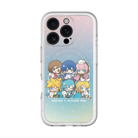 スリムプロテクションプレミアムケース with MagSafe［ しろたん×初音ミク - 全員集合 - しろたんと一緒 ］