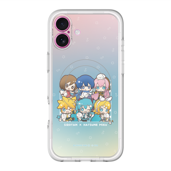 スリムプロテクションプレミアムケース with MagSafe［ しろたん×初音ミク - 全員集合 - しろたんと一緒 ］