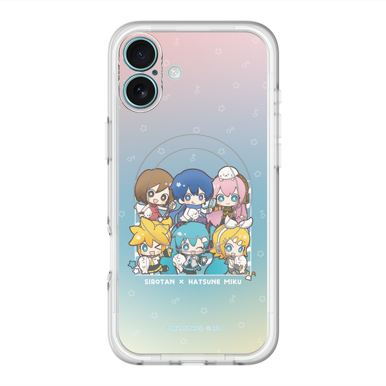 スリムプロテクションプレミアムケース with MagSafe［ しろたん×初音ミク - 全員集合 - しろたんと一緒 ］