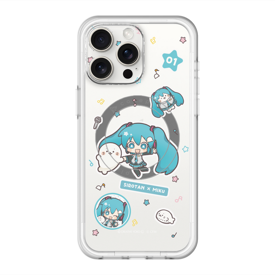 スリムプロテクションプレミアムケース with MagSafe［ しろたん×初音ミク - ステッカー ］