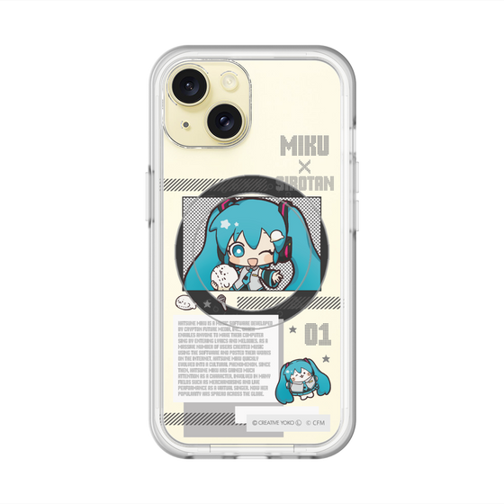 スリムプロテクションプレミアムケース with MagSafe［ しろたん×初音ミク - 初音ミク - インフォグラフィック ］
