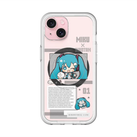 スリムプロテクションプレミアムケース with MagSafe［ しろたん×初音ミク - 初音ミク - インフォグラフィック ］