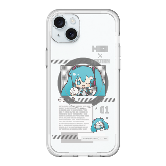 スリムプロテクションプレミアムケース with MagSafe［ しろたん×初音ミク - 初音ミク - インフォグラフィック ］