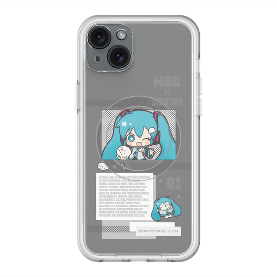 スリムプロテクションプレミアムケース with MagSafe［ しろたん×初音ミク - 初音ミク - インフォグラフィック ］
