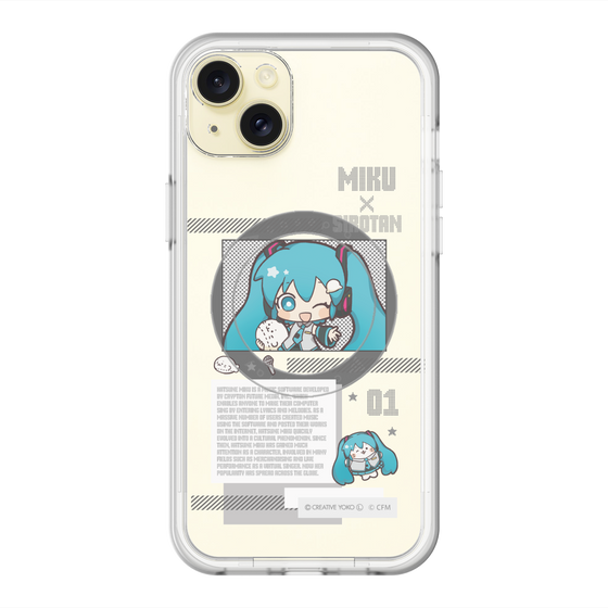スリムプロテクションプレミアムケース with MagSafe［ しろたん×初音ミク - 初音ミク - インフォグラフィック ］