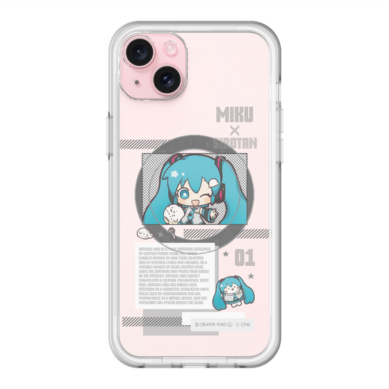 スリムプロテクションプレミアムケース with MagSafe［ しろたん×初音ミク - 初音ミク - インフォグラフィック ］