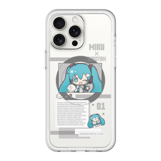 スリムプロテクションプレミアムケース with MagSafe［ しろたん×初音ミク - 初音ミク - インフォグラフィック ］