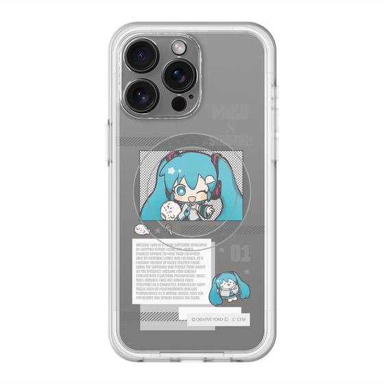 スリムプロテクションプレミアムケース with MagSafe［ しろたん×初音ミク - 初音ミク - インフォグラフィック ］
