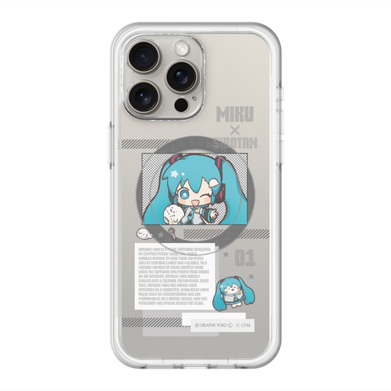 スリムプロテクションプレミアムケース with MagSafe［ しろたん×初音ミク - 初音ミク - インフォグラフィック ］